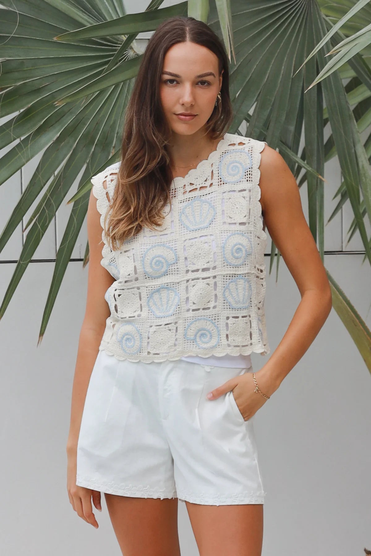 Seashells Crochet Singlet