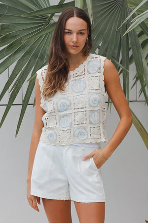 Seashells Crochet Singlet
