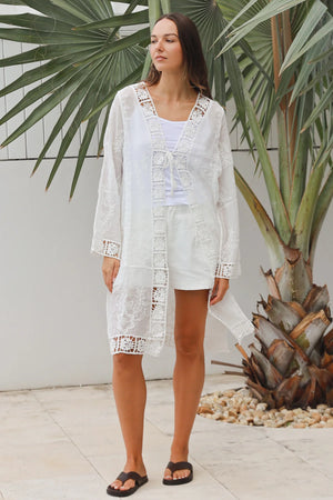 Folk Midi Crochet Cardigan