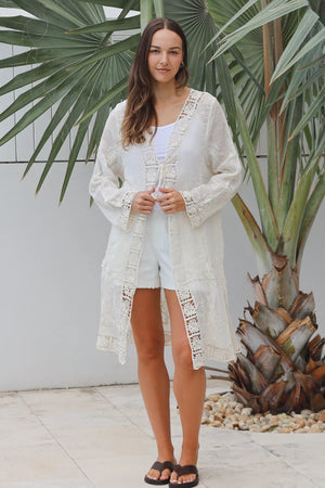 Folk Midi Crochet Cardigan