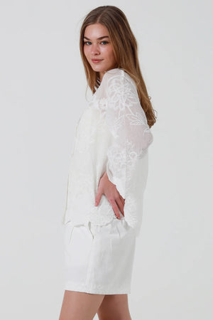 Vintage Floral Boho 3/4 Sleeve Blouse