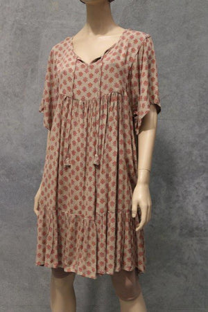 #Rayon Crepe Babydoll Dress