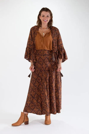 Sandy A-Line Rayon Maxi Skirt
