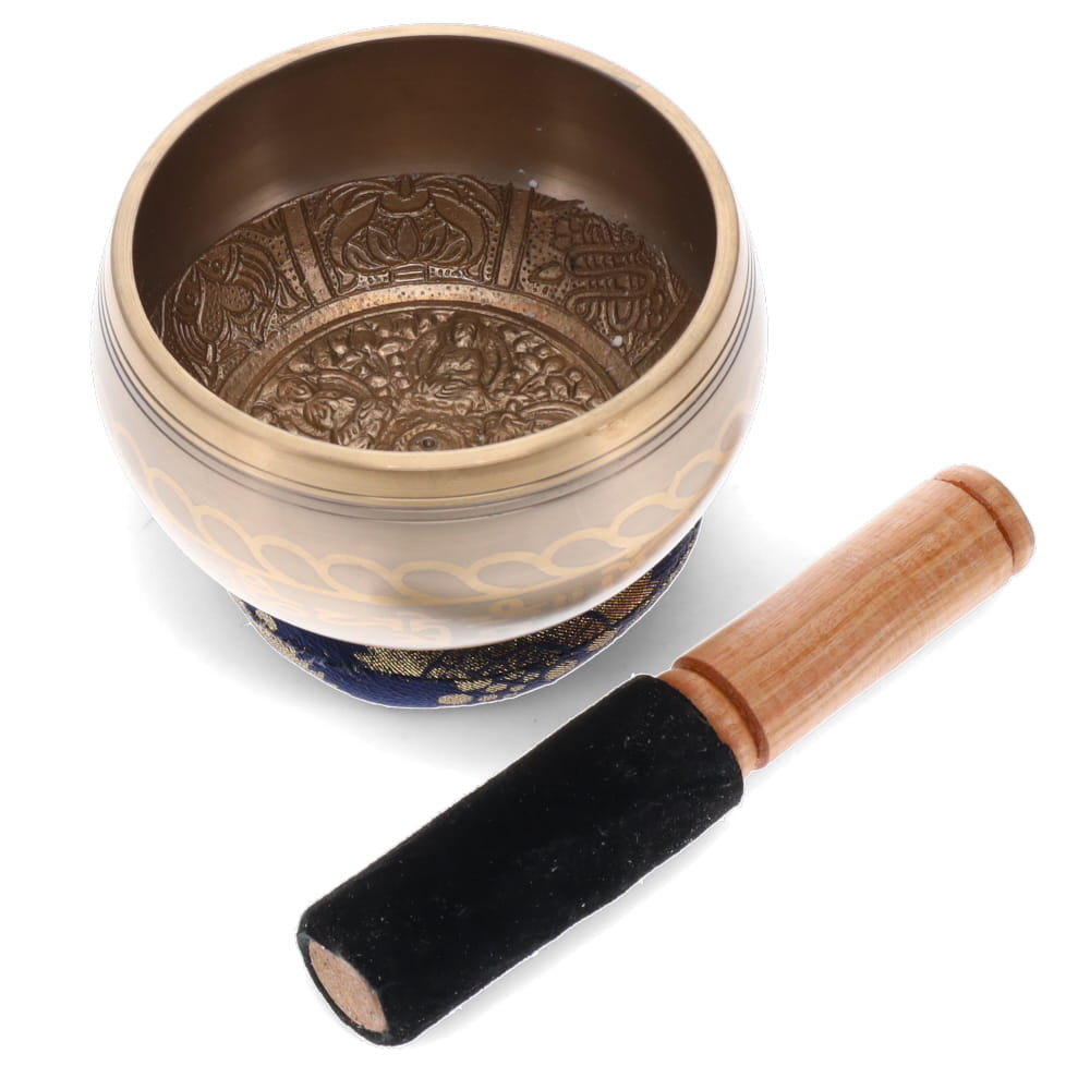 Taupe Brass Hammered Singing Bowl 11cm