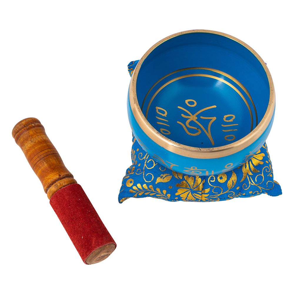 Blue Om Mani Brass Singing Bowl 11cm