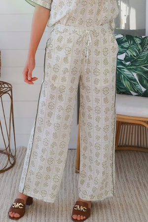 Dawn Cotton Wide Leg Pants