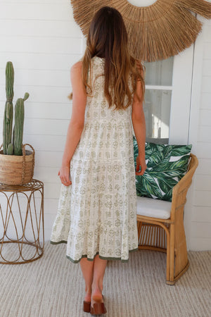 Dawn Cotton 4 Tier Midi Dress