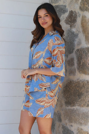 Flossil Print Button Up Shirt