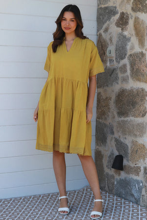 Charlotte Grandpa Collar Midi Dress