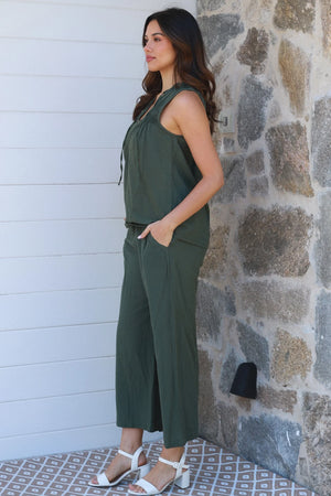 Singlet Top With Lace Bodice