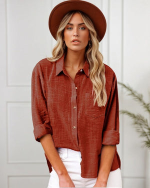 Button Up Cotton L/S Shirt