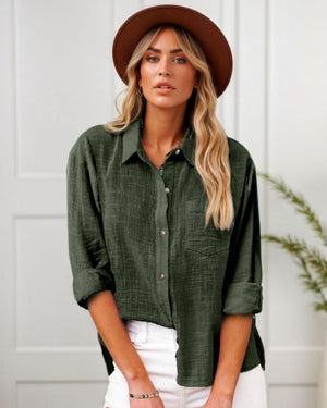 Button Up Cotton L/S Shirt