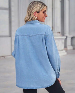 Cotton Button Up Denim Shirt