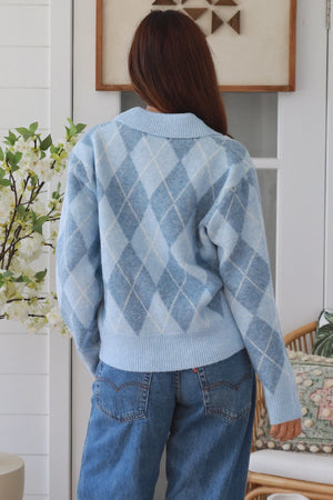 Argyle Rugby Knit Jumper