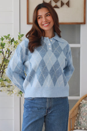 Argyle Rugby Knit Jumper