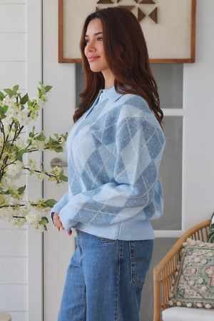 Argyle Rugby Knit Jumper