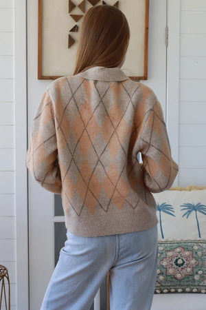 Argyle Rugby Knit Jumper