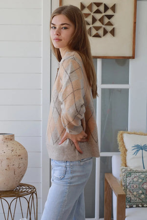 Argyle Rugby Knit Jumper