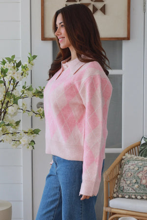 Argyle Rugby Knit Jumper