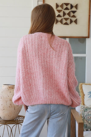 #Golden Sun Puff Knit Jumper