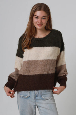 Mocho Three Toned Knit Jumper