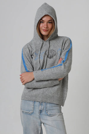 Coastal Knitted Jumper With Hood