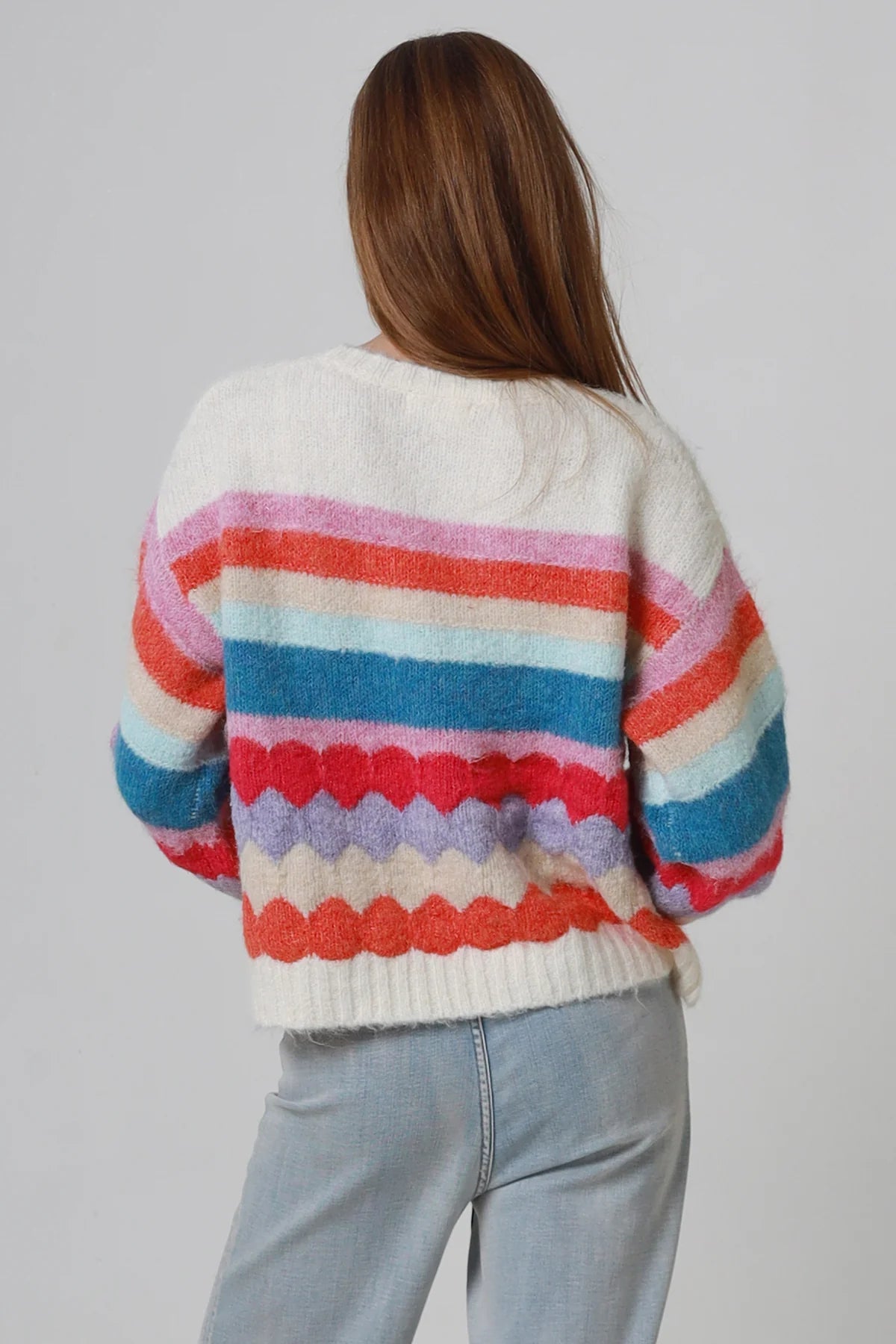 Lottie Puff Sleeve Round Neck Jumper