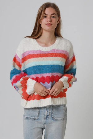 Lottie Puff Sleeve Round Neck Jumper