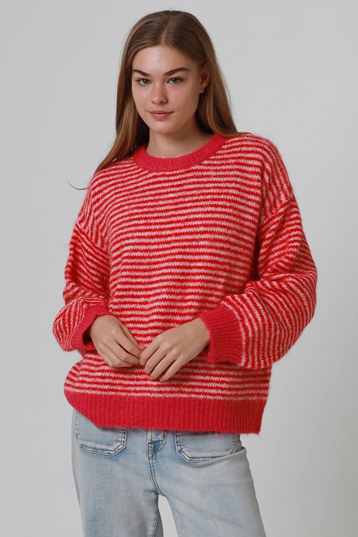Holly Striped Round Neck Jumper