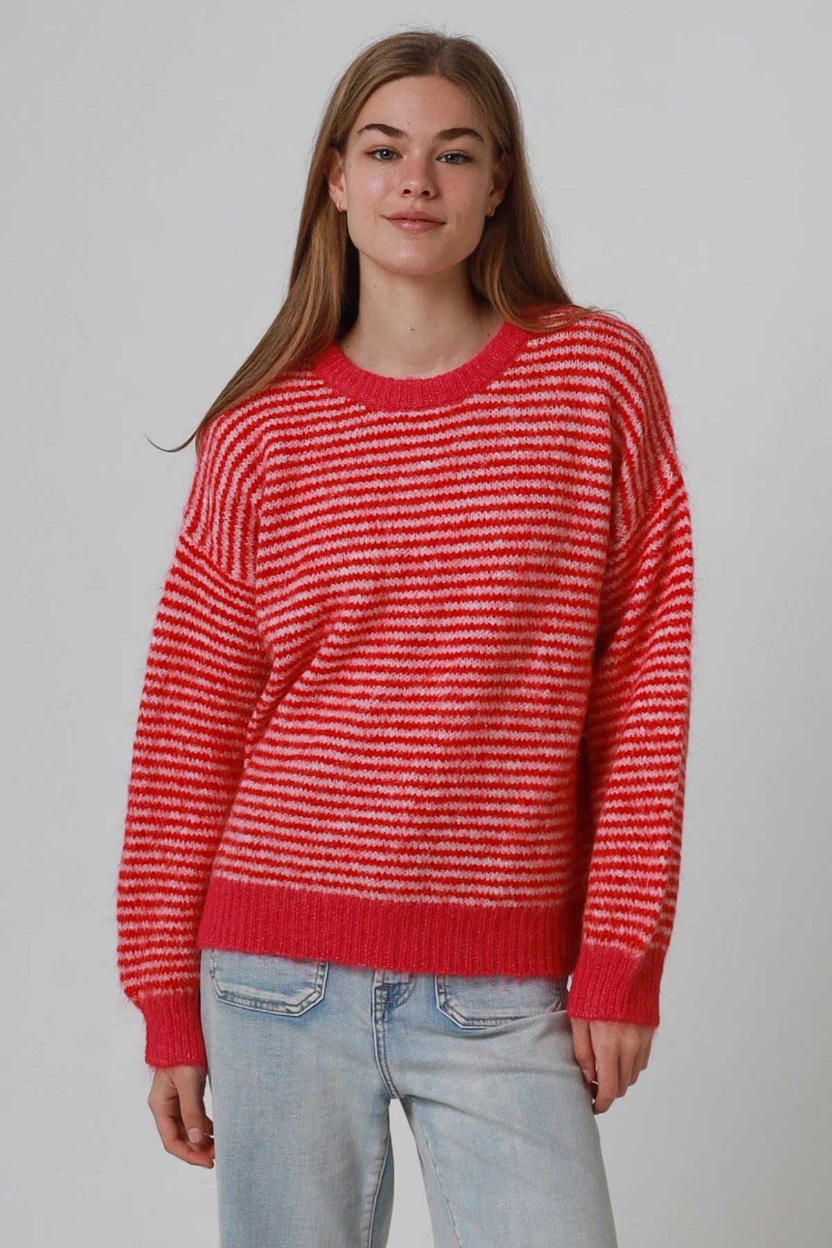 Holly Striped Round Neck Jumper