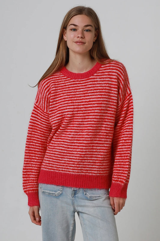 Holly Striped Round Neck Jumper