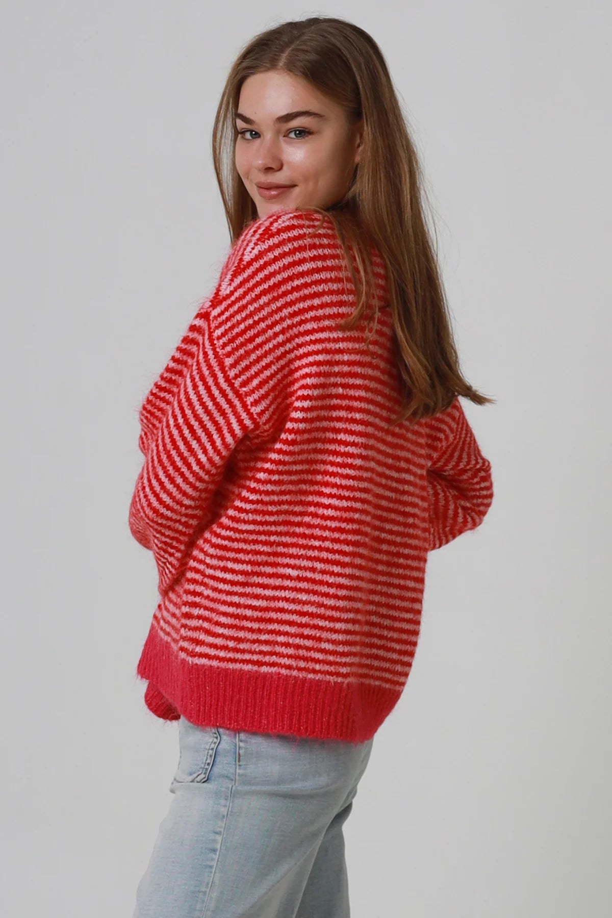 Holly Striped Round Neck Jumper