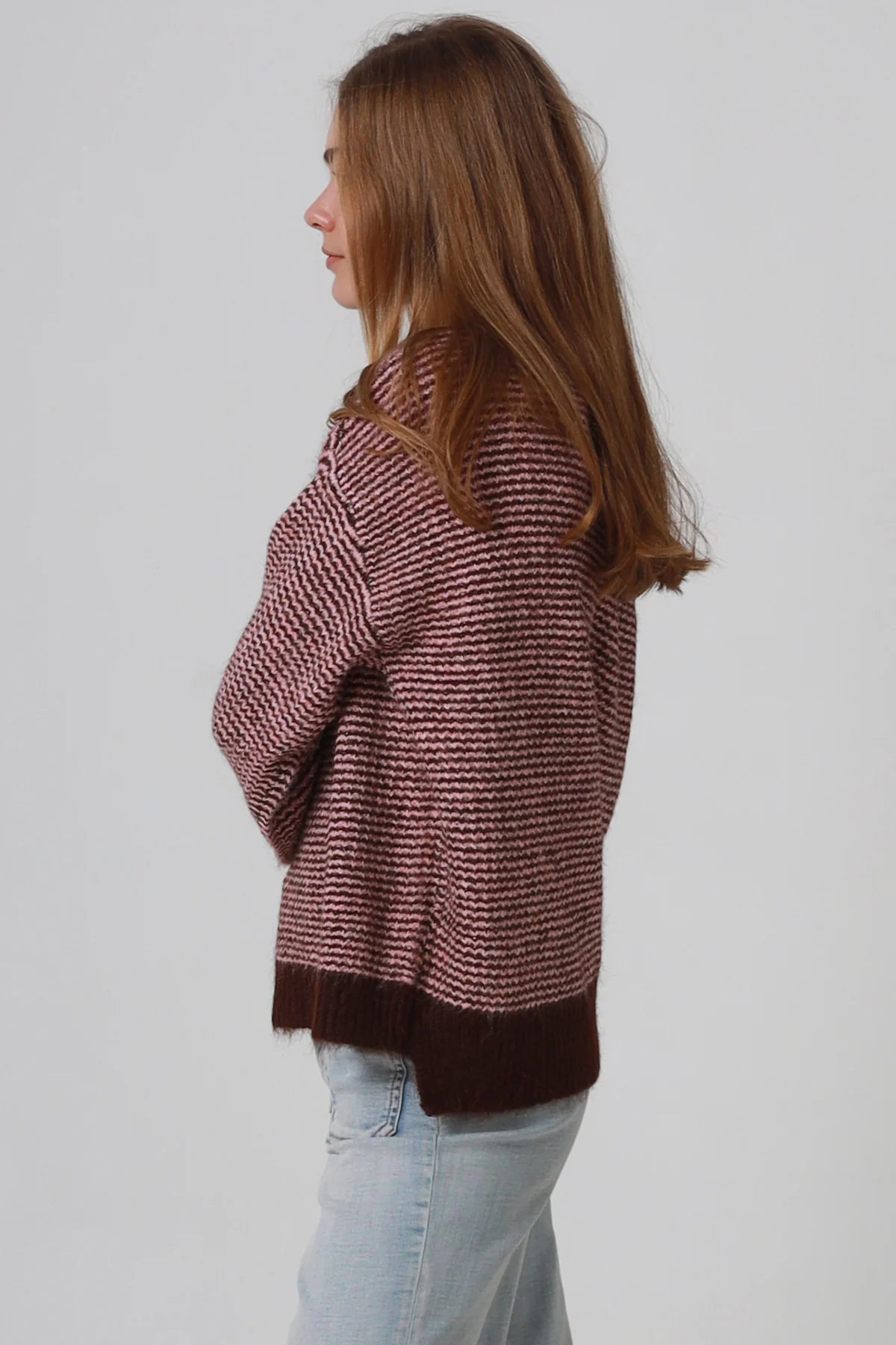 Evie Striped Round Neck Jumper
