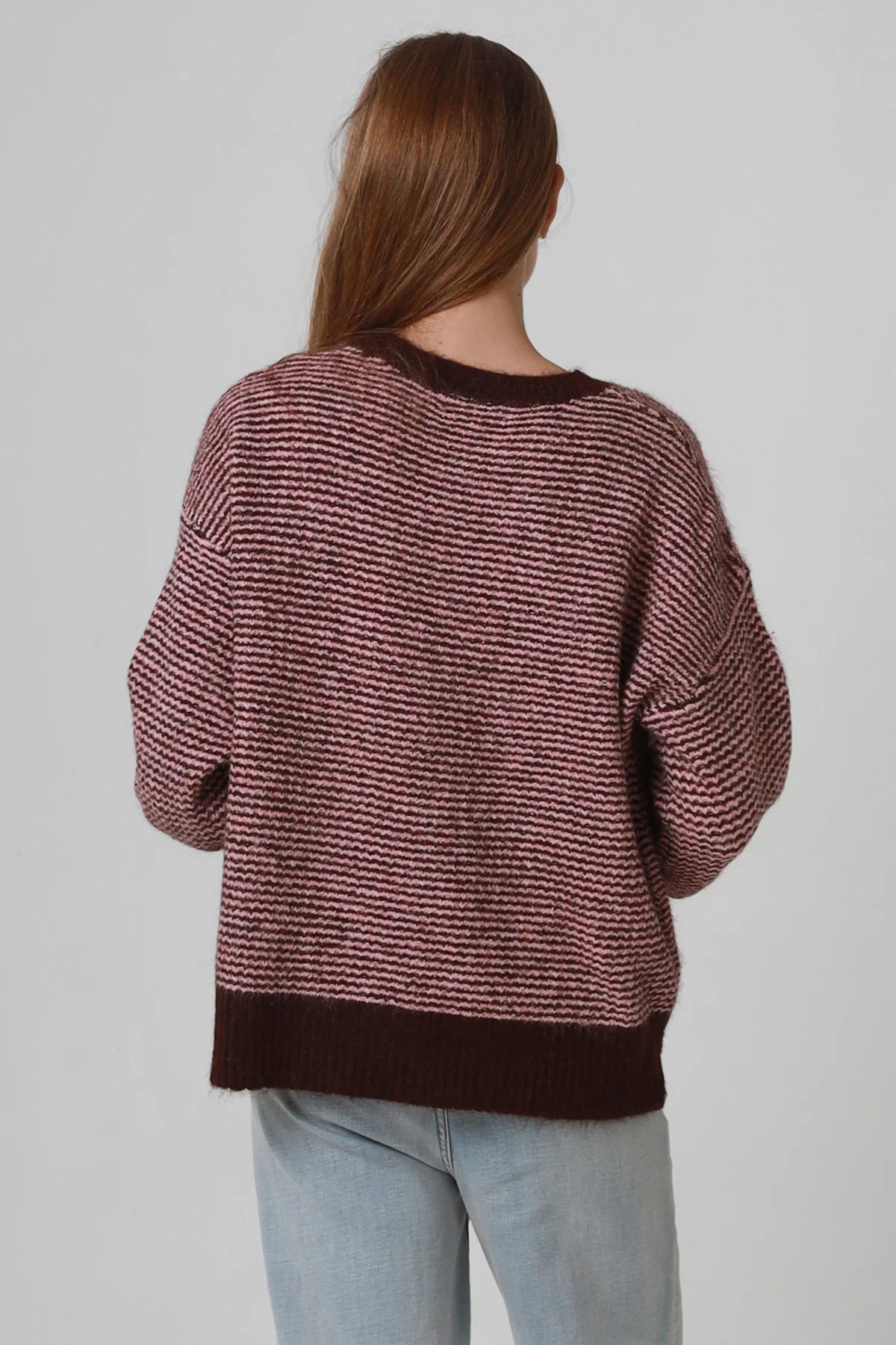 Evie Striped Round Neck Jumper