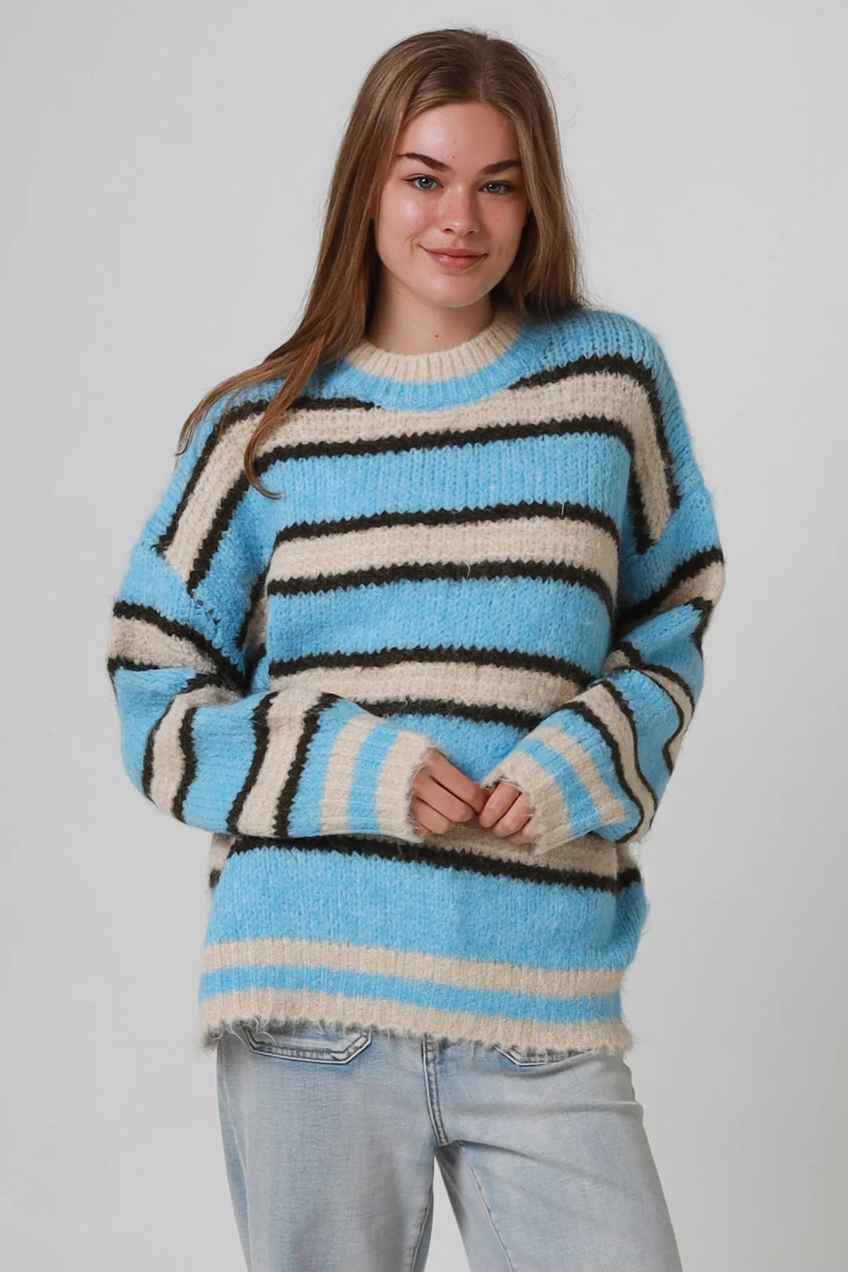 Stevie Striped Round Neck Jumper