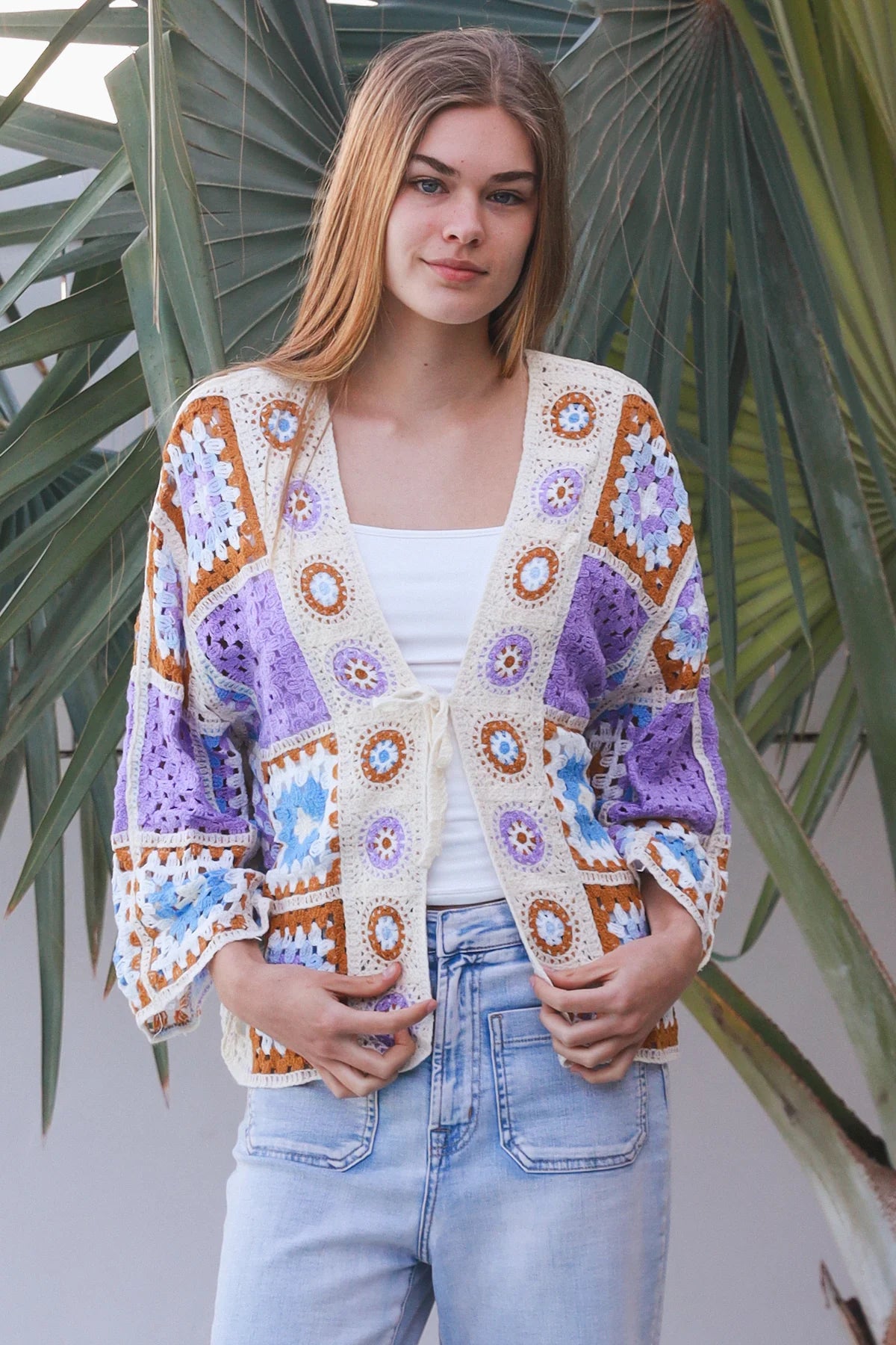 Kia Panel Crochet Cardigan