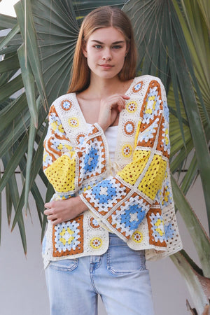 Kia Panel Crochet Cardigan