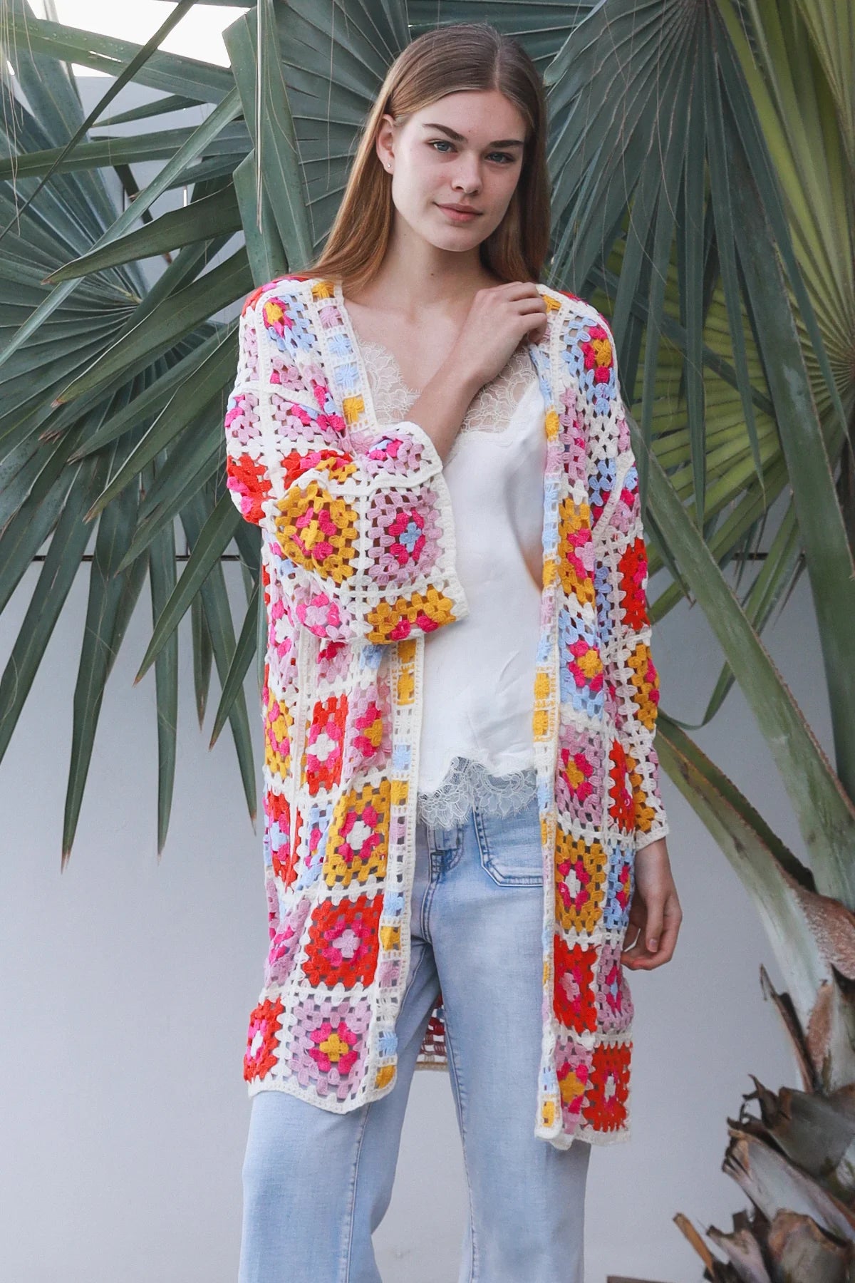 Raine Crochet Midi Cardigan