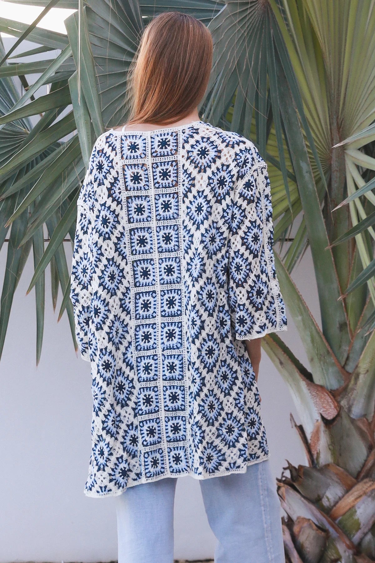 Midi Crochet Panel Cardigan