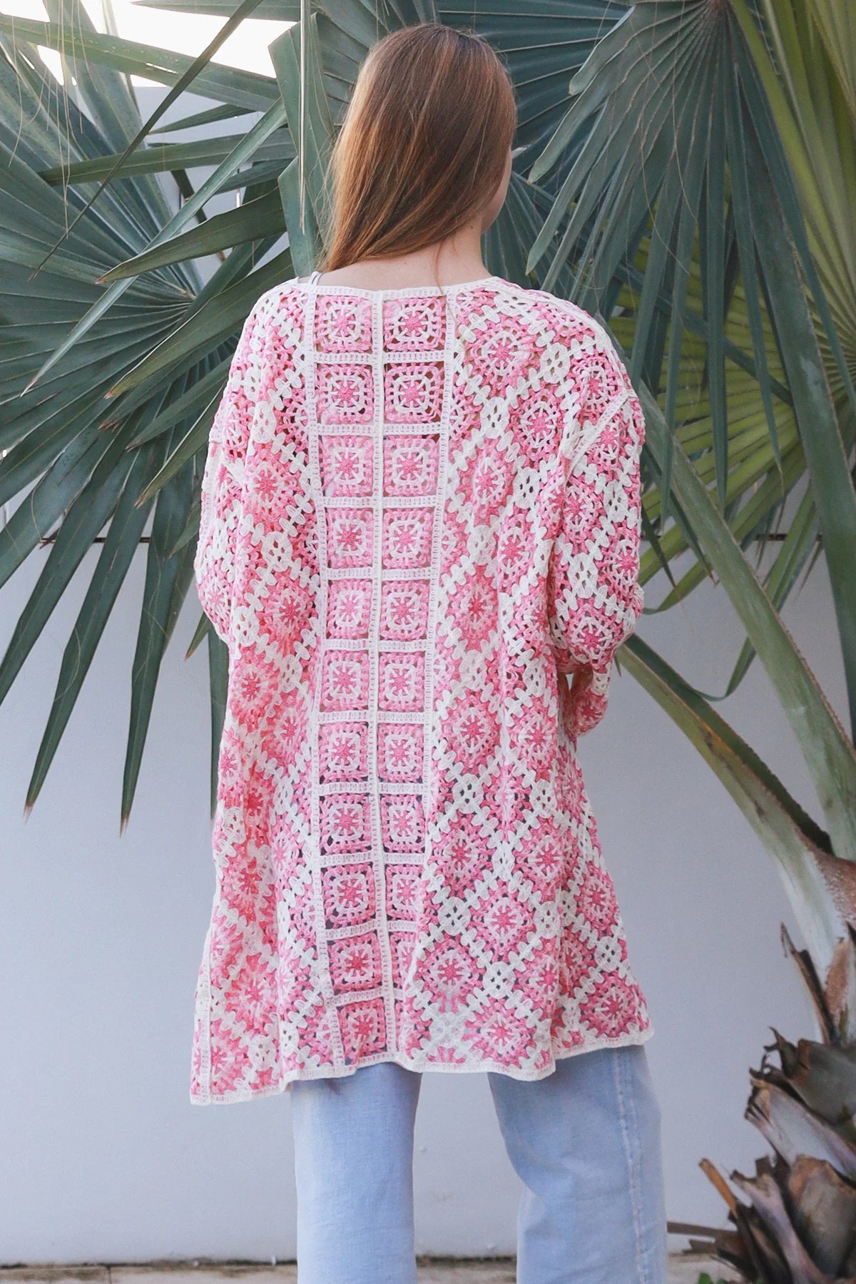 Midi Crochet Panel Cardigan