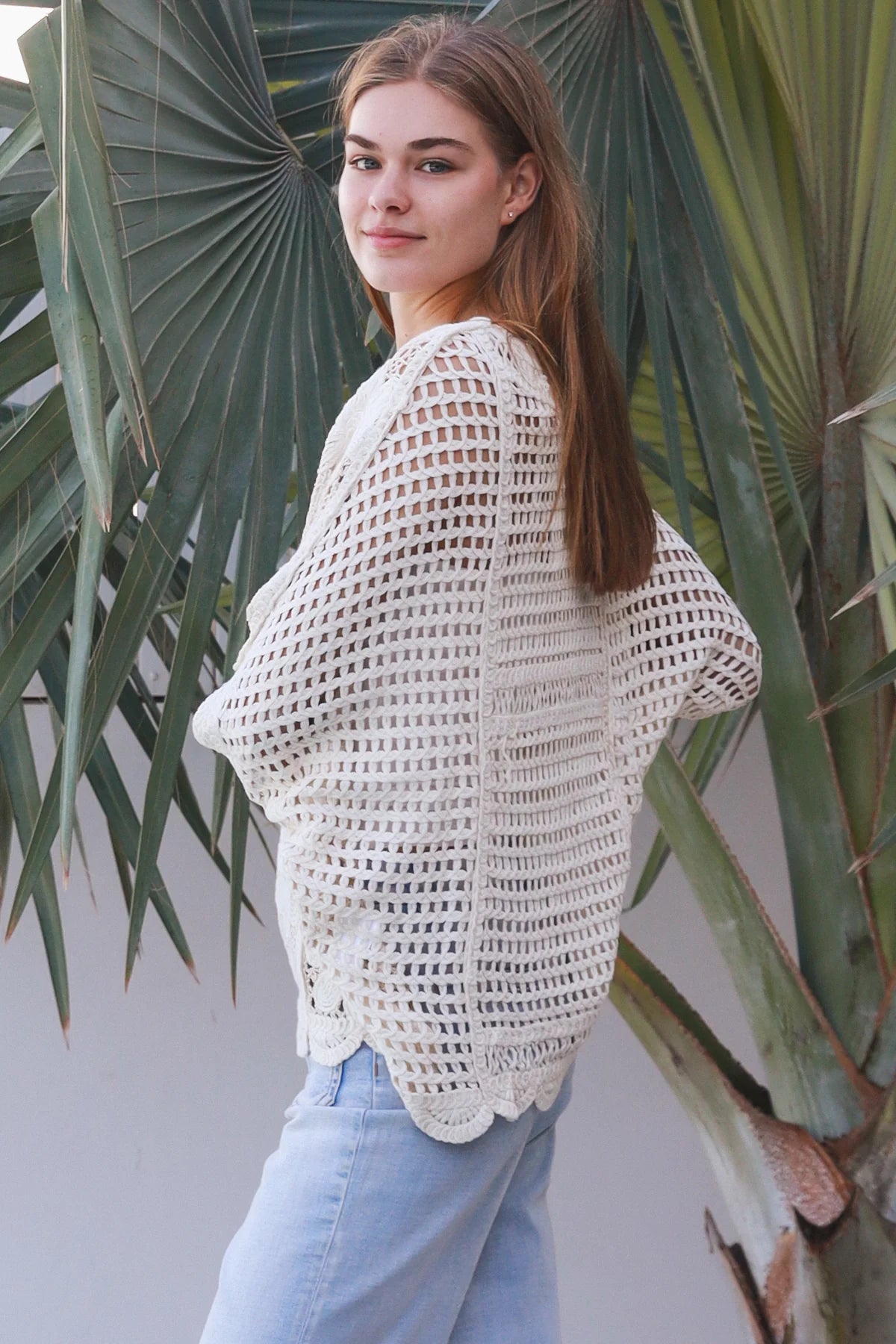 Daisy Batwing Crochet Top