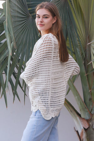 Daisy Batwing Crochet Top