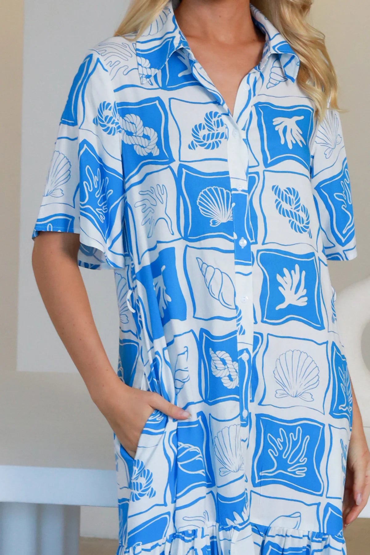 Myah Button Up Shirt Dress