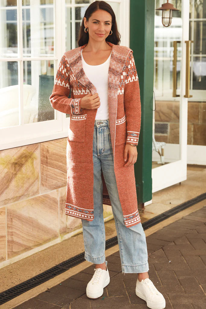 Boho hooded cardigan cheap