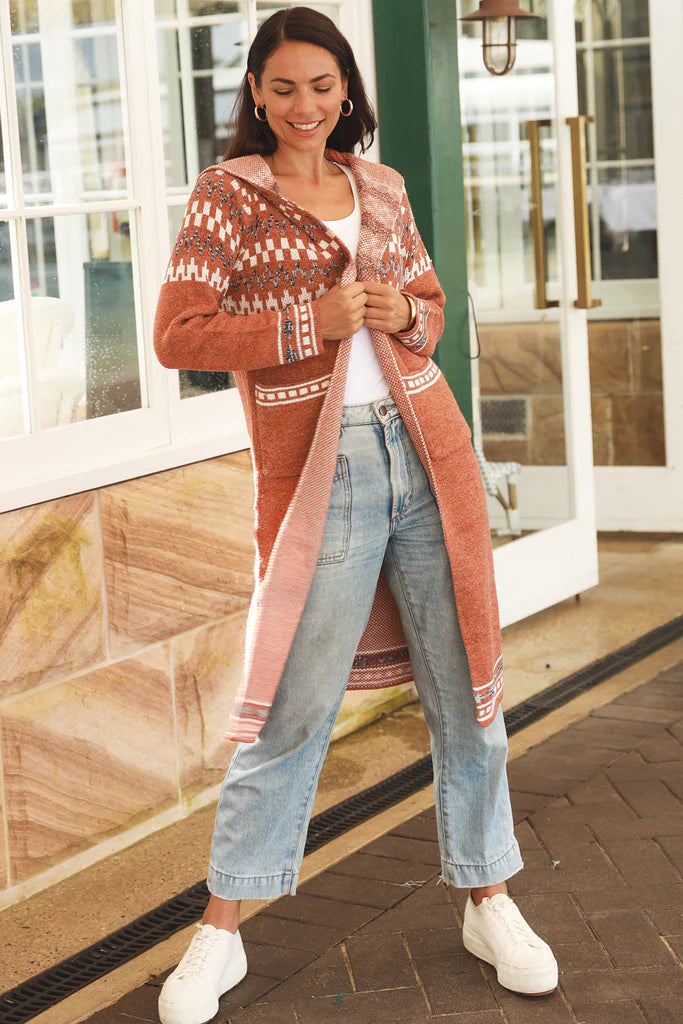 Boho hooded cardigan online