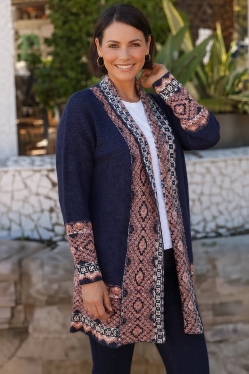 #Aztec Print Knitted Cardi
