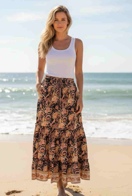 Paisley Maxi Skirt