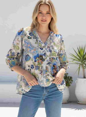 Gardenia Long Sleeve Button Up Blouse