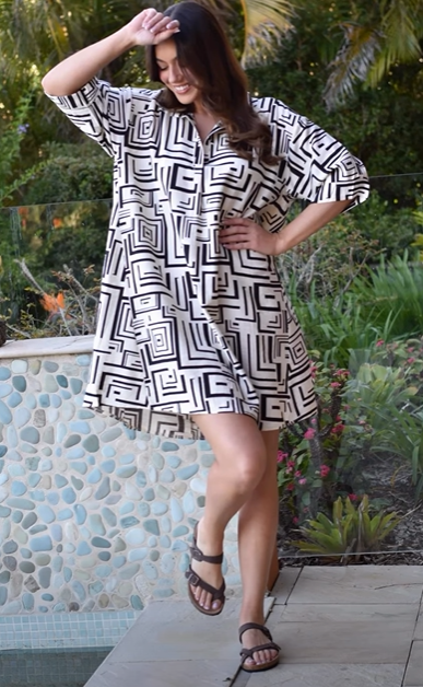 #Mazie Collared Shirt Dress