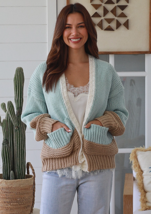#Melanie Puff Knit Cardigan